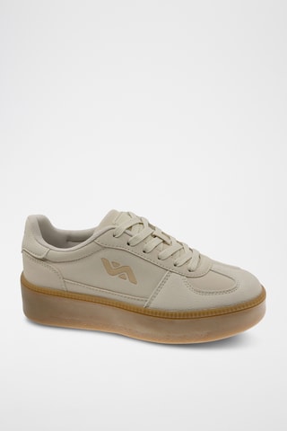 Zapatillas con plataforma - Beige