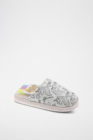 Zapatillas de casa para colorear - Blanco