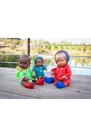 Manteau et bottes de pluie pour poupée - 21 cm