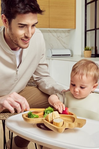 Assiette en bambou et silicone - 22 cm - Dès la naissance