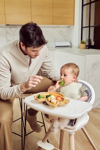 Assiette en bambou et silicone - 22 cm - Dès la naissance