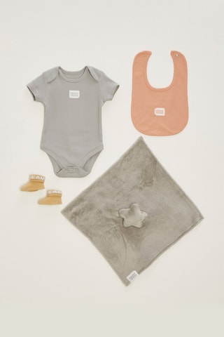 Ensemble 4 pièces - Gris et rose