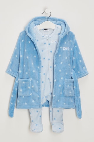 Peignoir et grenouillère - Bleu