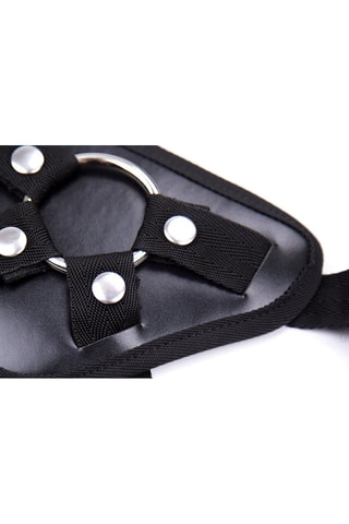 Harnais pour godemiché en cuir - Noir