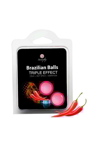 2 boules de massage brésiliennes - Triple action
