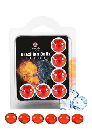 6 boules de massage brésiliennes - Effet chaud et froid