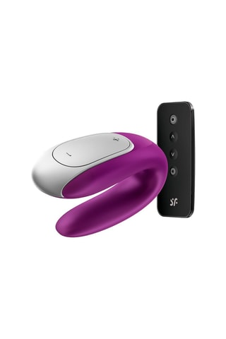 Vibromasseur de couple avec télécommande Satisfyer Double Fun -  Violet