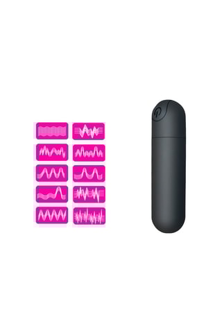 Mini vibromasseur - Noir - 6 cm