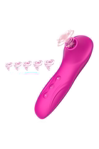 Stimulateur clitoridien et tétons en silicone - Fuchsia - 12,1 cm