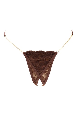 String en dentelle - Marron