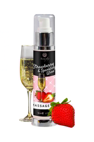 Huile de massage - Fraise vin pétillant - 50 ml