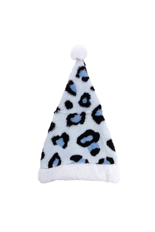 Cappello di Natale - Leopardato blu