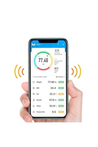 Bilancia connessa - Nero - Fino a 180 kg