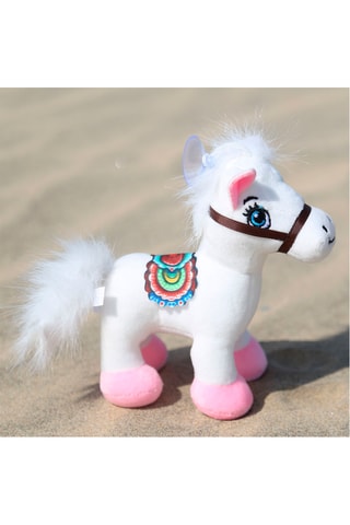 Peluche ventosa cavallo - Bianco - 17 x 18 cm