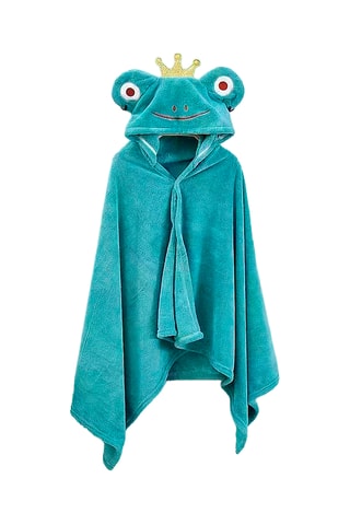 Mantella da bagno in pile - Petrolio