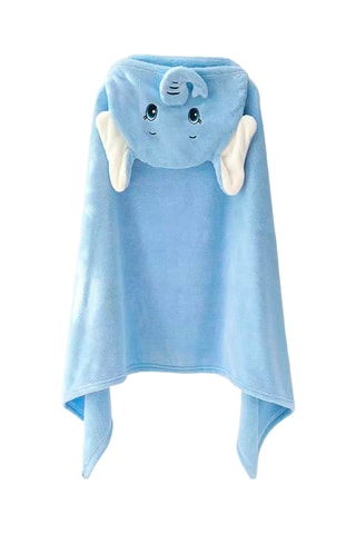 Mantella da bagno in pile - Blu Chiaro