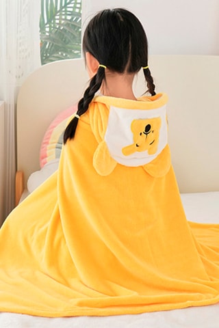 Mantella da bagno in pile - Blu Chiaro