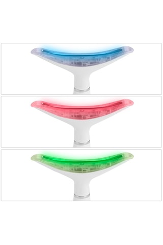 Massaggiatore ad ultrasuoni e LED per viso e collo - Bianco