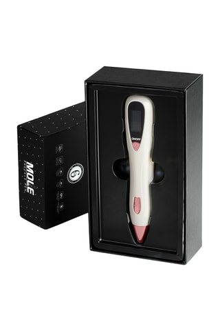 Penna al plasma con indicatori LED - Bianco e dorato rosa