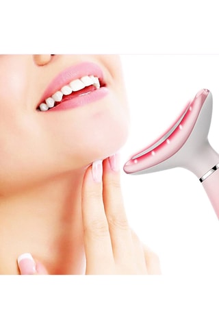 Massaggiatore a ultrasuoni e LED per viso e collo.