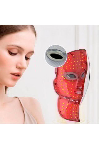 Maschera viso con luce LED - Bianco