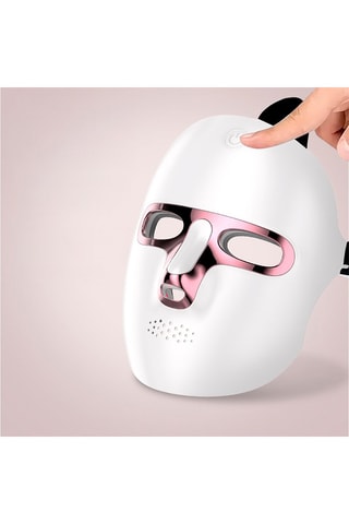 Maschera viso con luce LED - Bianco