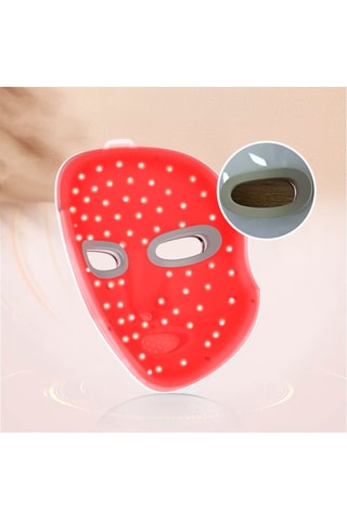 Maschera viso con luce LED - Bianco