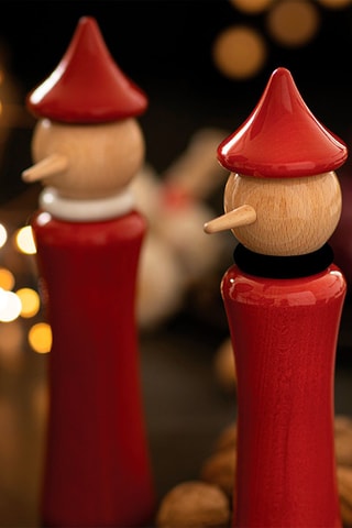 Beukenhouten Kruidenmolen Pinocchio 18,5 cm