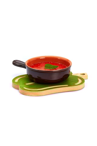 2-in-1 Beukenhouten Snijplank en Onderzetter - Paprika -  23,5 x 33 x 2 cm