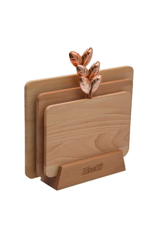 3 Snijplanken met Beukenhouten Houder Printemps d’or