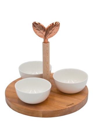 Beukenhouten Komhouder Printemps doré - 21 x 18 cm