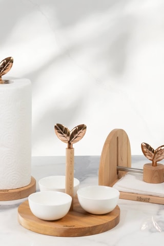 Beukenhouten Komhouder Printemps doré - 21 x 18 cm