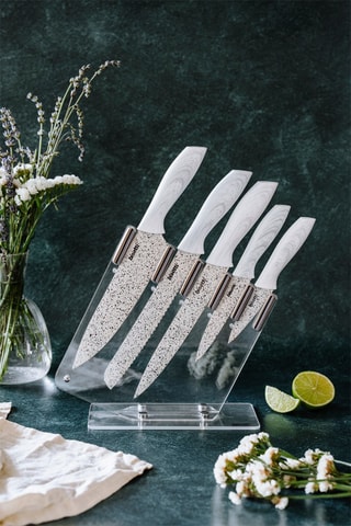 5-delig Messenblok Stonewhite