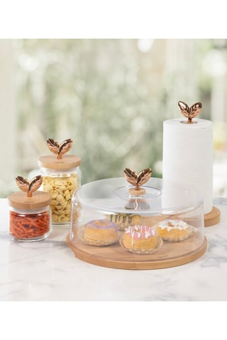 Beukenhouten Keukenrolhouder Printemps doré - 15 x 31 cm