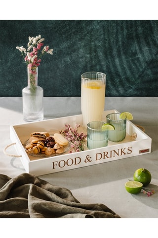 Beukenhouten Dienblad StoneWhite 45 x 30 x 5 cm