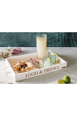 Beukenhouten Dienblad StoneWhite 45 x 30 x 5 cm