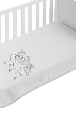 Couverture Casual - Blanc et gris - 80 x 110 cm