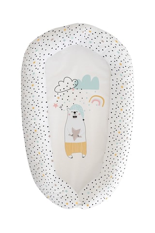 Réducteur de lit Nordic Bear - Blanc et jaune - 48 x 90 cm