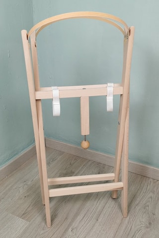 Couffin et support Palme -  Blanc et gris - 28 x 74 x 23 cm  - Dès la naissance - Jusqu’à 12 kg