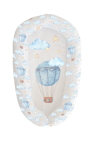 Couffin multifonctions Airballon - Blanc et bleu - 48 x 90 cm