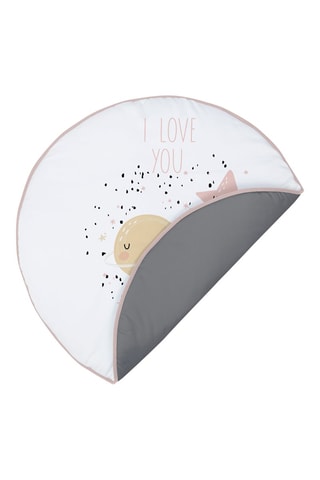 Tapis First steps love to the moon - Blanc et rose - 90 cm