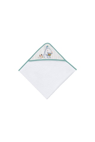 Sortie de bain Happy Hipo - Blanc - 100 x 100 cm