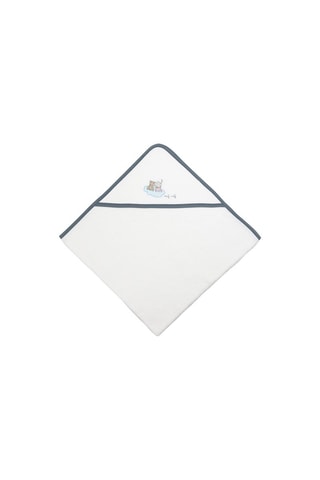 Sortie de bain Rabbit & moon - Blanc - 100 x 100 cm