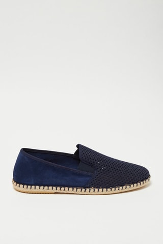 Leren Espadrilles Rejilla - Marineblauw