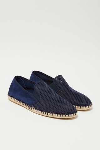 Leren Espadrilles Rejilla - Marineblauw