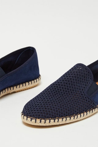 Leren Espadrilles Rejilla - Marineblauw