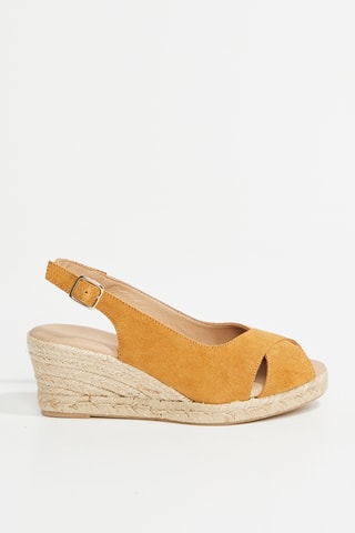 Splitleren Espadrilles met Sleehak Lou - Camel