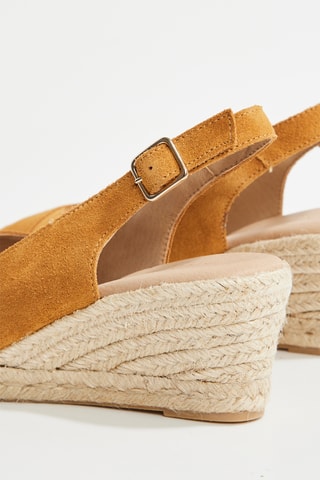 Splitleren Espadrilles met Sleehak Lou - Camel