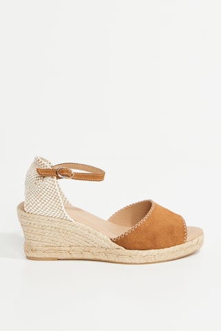 Splitleren Espadrilles met Sleehak Jaen - Camel