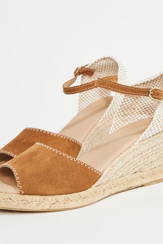 Splitleren Espadrilles met Sleehak Jaen - Camel